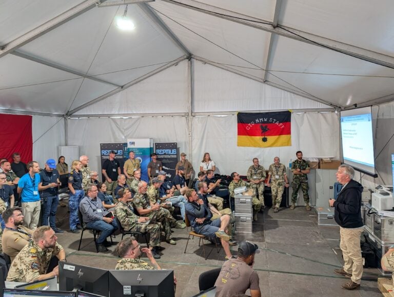 REPMUS-DYMS: CMRE scientist briefs Naval Mine Warfare syndicate during PSC regarding requirements for percentage clearance trial analysis and for EAA inputs, September 2025