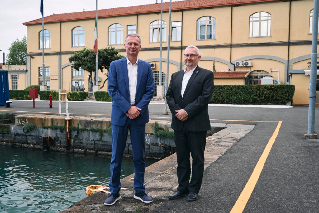 NATO Chief Scientist and Director of CMRE at the Centre's sea-basin, April 2025.
