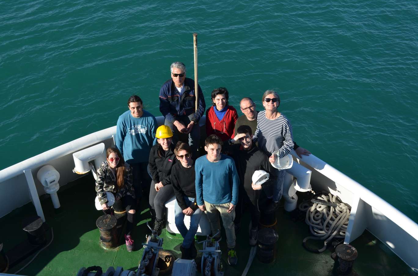 The GIONA team onboard CRV Leonardo